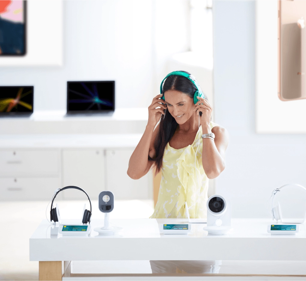 Sicurezza espositori merci - Sicurezza completa per cuffie e auricolari