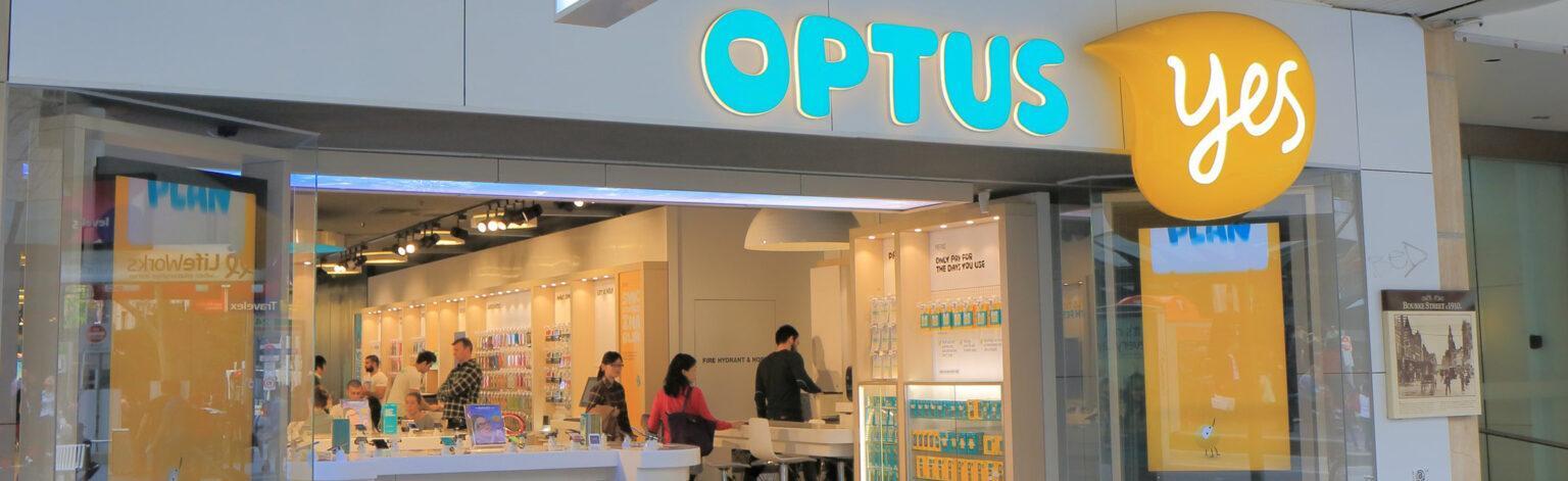 All'interno di un negozio Optus