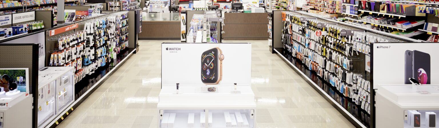 Display dello smartwatch in un negozio al dettaglio