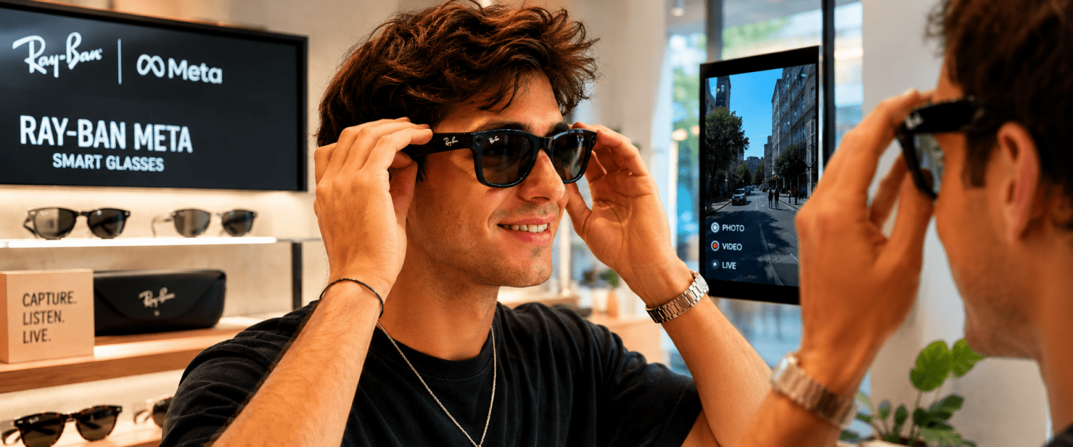 Provare un paio di occhiali Meta Ray-Ban
