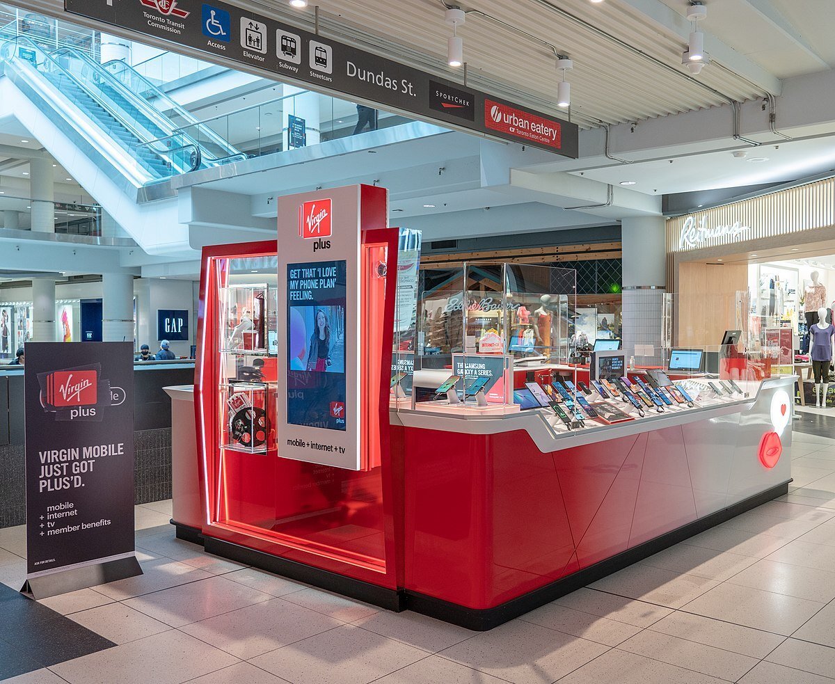 Posizione del chiosco Virgin Mobile