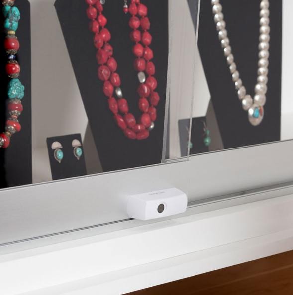 Plunger Lock InVue  Plunger Lock bianco, progettata per soluzioni di sicurezza avanzate