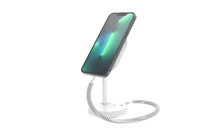 Supporto bianco MagStand dispositivi portatili con telefono
