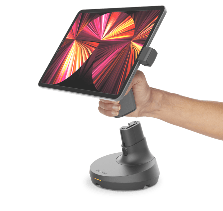 Supporto per tablet rimosso dalla sua base