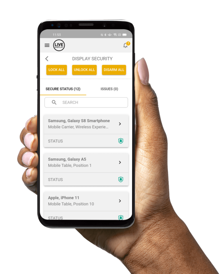 Schermo LIVE sul telefono