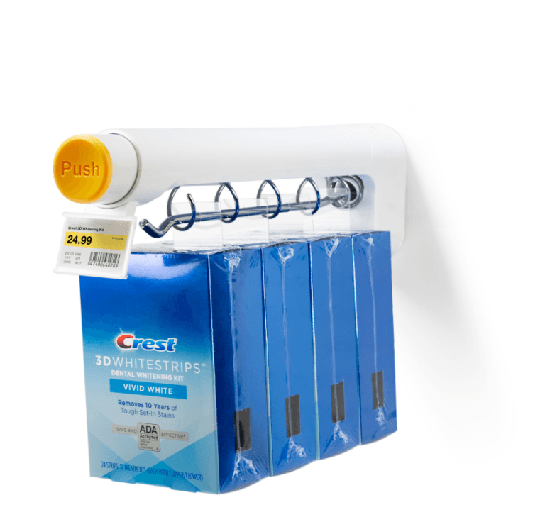 T1000 con prodotti Crest per soluzioni di sicurezza per merce appesa