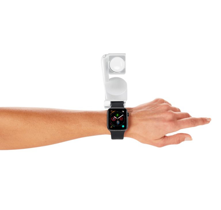 Smartwatch su display di sicurezza bianco