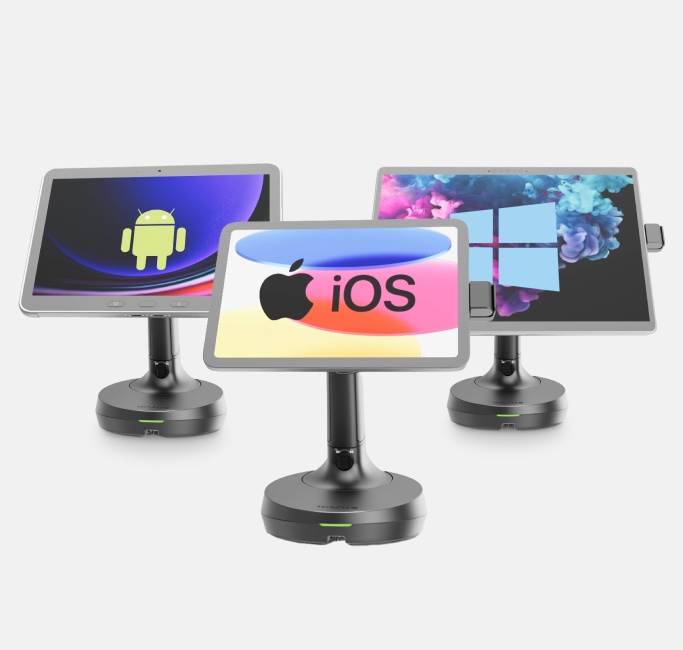 Tre supporti POS NE150 in nero