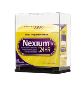 Scatola del farmaco Nexium in una confezione di sicurezza Sell-Thru