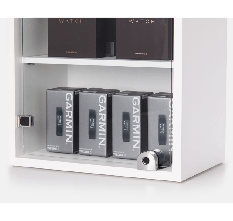 Showcase Lock chiusura automatica Showcase Lock porta in vetro a protezione dei prodotti Garmin