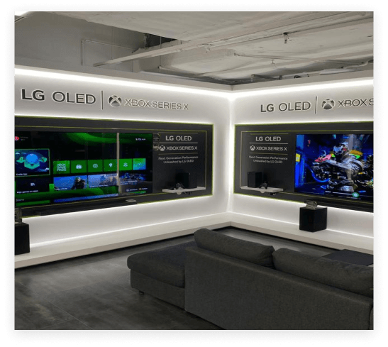Area espositiva LG OLED