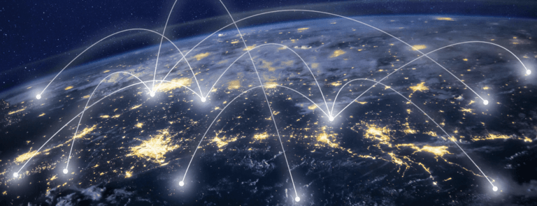 Globo con punti luminosi