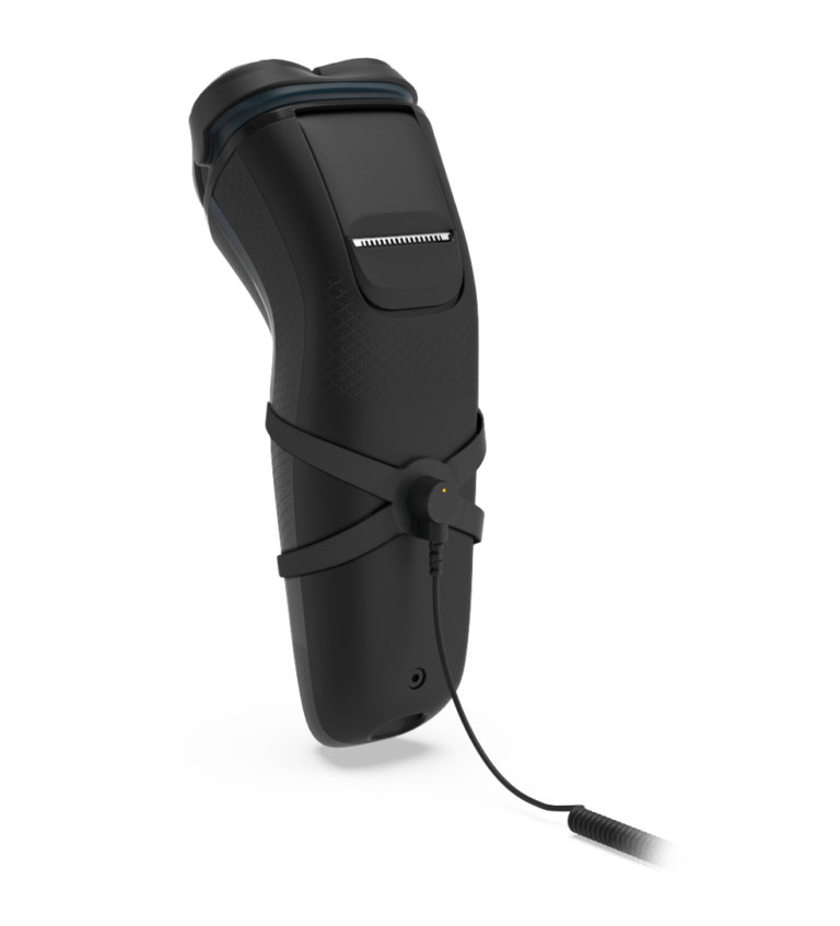 Sensore flessibile sul retro di un rasoio