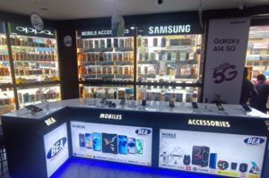 Negozio BEA con display sicuri