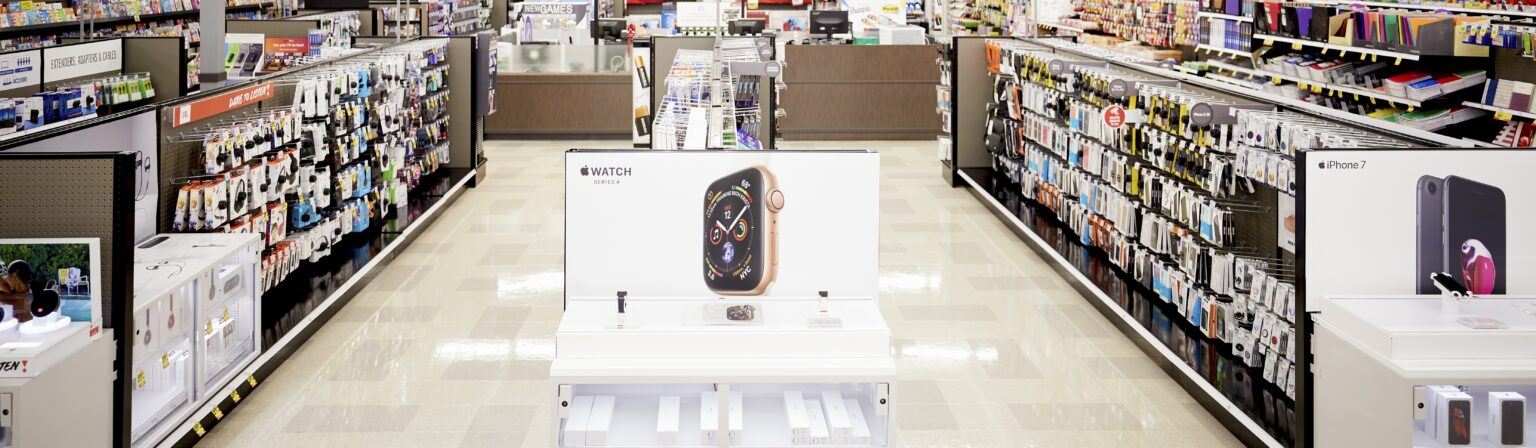 Display dello smartwatch in un negozio al dettaglio