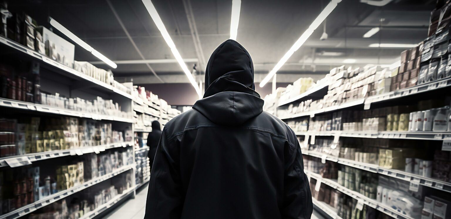 Taccheggiatore in un negozio al dettaglio