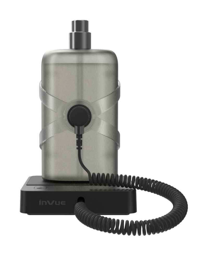 InVue Podium Fragrance soluzione vista posteriore in nero