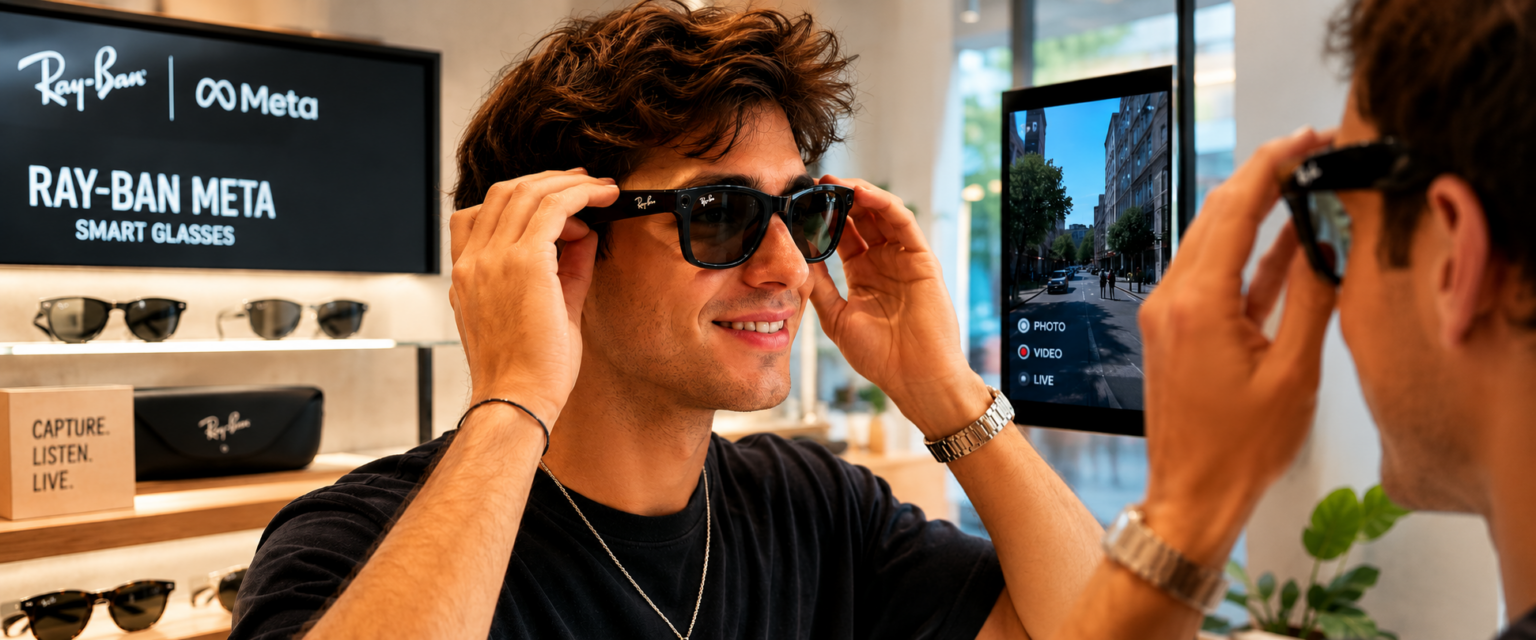 Provare un paio di occhiali Meta Ray-Ban